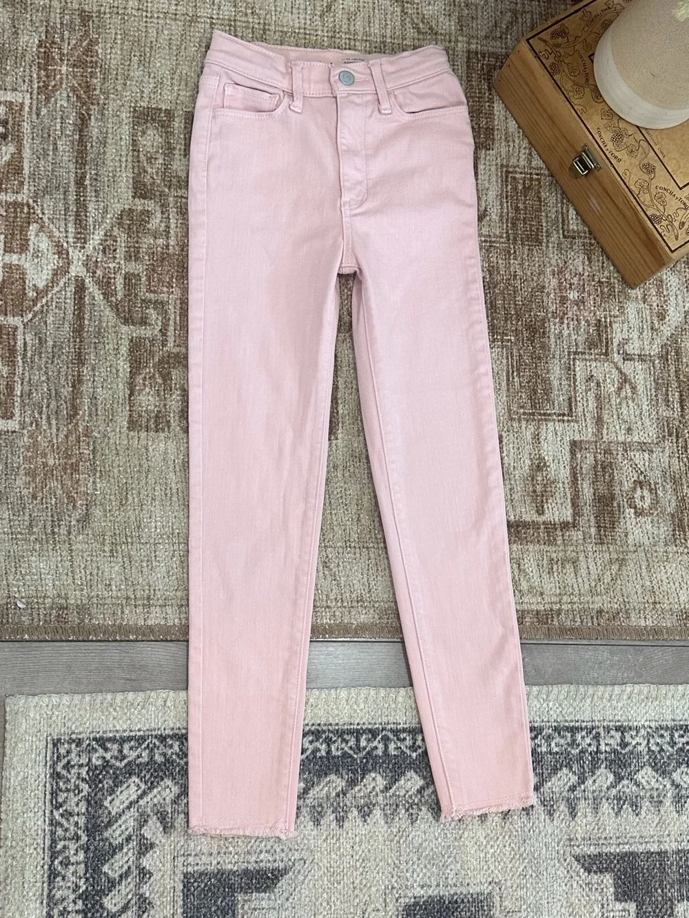 Old Navy Girls Extra High Rise Light Pink Rockstar Jeggings Skinny Jeans sz 8